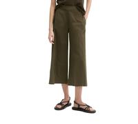 Chinohose MARC O'POLO "aus Popeline-Stretch", Damen, Gr. 34, Normalgrößen, grün (mossy earth), Obermaterial: 60% Baumwolle, 38% Polyester, 2% Elasthan, unifarben, loose fit kurz, Hosen Chinohose (3125