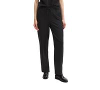 Chinohose MARC O'POLO "aus recyceltem Polyester-Viskose-Mix", Damen, Gr. 38, Normalgrößen, schwarz, Twill, Obermaterial: 63% Polyester, 34% Viskose, 3% Elasthan, unifarben, relaxed fit lang, Hosen Chi