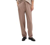 Chinohose MARC O'POLO "aus Schurwolle-Viskose-Mix", Damen, Gr. 46, Normalgrößen, chalky mauve, Obermaterial: 34% Polyester, 33% Viskose, 32% Schurwolle, 1% Elasthan, unifarben, regular fit lang, Hosen