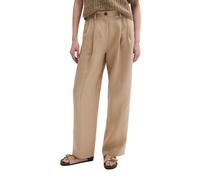 Chinohose MARC O'POLO "aus TENCEL™ Lyocell", Damen, Gr. 38, Normalgrößen, beige (sandpaper), Obermaterial: 60% Lyocell, 40% Leinen, unifarben, loose fit normal, Hosen Chinohose (92016000-38) sandpaper