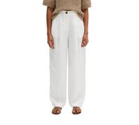 Chinohose MARC O'POLO "aus TENCEL™ Lyocell", Damen, Gr. 42, Normalgrößen, weiß cotton, Obermaterial: 60% Lyocell, 40% Leinen, unifarben, loose fit normal, Hosen Chinohose (54900362-42) weiß cotton