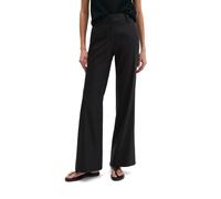 Chinohose MARC O'POLO "aus Viskose-Leinen-Stretch", Damen, Gr. 44, Normalgrößen, schwarz, Obermaterial: 53% Leinen, 45% Viskose, 2% Elasthan, unifarben, normal extralang, Hosen Chinohose (75943246-44)