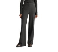 Chinohose MARC O'POLO "aus weichem Flanell", Damen, Gr. 40, Normalgrößen, bunt (dunkelgrau), Obermaterial: 63% Polyester, 34% Viskose, 3% Elasthan, unifarben, normal, Hosen Chinohose (79371538-40) dun