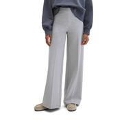 Chinohose MARC O'POLO "aus weichem Interlock-Jersey", Damen, Gr. 38, Normalgrößen, gravel grau melange, Obermaterial: 70% Viskose, 25% Polyamid, 5% Elasthan, unifarben, weit extralang, Hosen Chinohose