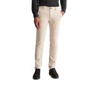 Chinohose MARC O'POLO "aus weichem Organic Cotton-Stretch", Herren, Gr. 33, Länge 30, grau (gray silk), Obermaterial: 98% Baumwolle, 2% Elasthan, unifarben, figurbetont normal, Hosen Chinohose (952070