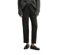 Chinohose MARC O'POLO "aus weichem Polyester-Viskose-Mix", Damen, Gr. 38, Normalgrößen, schwarz, Obermaterial: 63% Polyester, 34% Viskose, 3% Elasthan, unifarben, casual, normal kurz, Hosen (20545021-