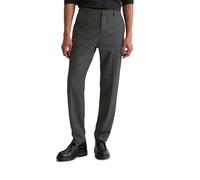 Chinohose MARC O'POLO "aus weicher Tech Wool", Herren, Gr. 34, Länge 32, dunkelgrau, Obermaterial: 39% Schurwolle, 33% Polyester, 14% Viskose, 13% Polyamid, 1% Elasthan, gestreift, loose fit normal, H