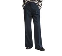 Chinohose MARC O'POLO "aus Wolle-Mix", Damen, Gr. 38, Normalgrößen, deep night blau, Obermaterial: 59% Polyester, 21% Viskose, 18% Schurwolle, 2% Elasthan, unifarben, weit normal, Hosen Chinohose (856