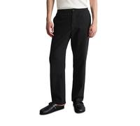 Chinohose MARC O'POLO DENIM "aus Bio-Baumwolle und Leinen", Herren, Gr. L, Normalgrößen, schwarz, Obermaterial: 60% Baumwolle, 40% Leinen, unifarben, relaxed fit normal, Hosen Chinohose (73092653-L) s