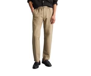 Chinohose MARC O'POLO DENIM "aus Bio-Baumwolle und Leinen", Herren, Gr. M, Normalgrößen, soft braun, Obermaterial: 65% Baumwolle, 35% Leinen, unifarben, relaxed fit normal, Hosen Chinohose (15181867-M