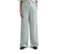 Chinohose MARC O'POLO DENIM "aus Crinkle-Viskose-Mix", Damen, Gr. XS, Normalgrößen, weiß (sanftes weiß), Obermaterial: 87% Viskose, 13% Polyamid, gestreift, relaxed fit normal, Hosen Chinohose (546100