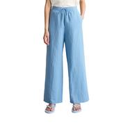 Chinohose MARC O'POLO DENIM "aus Leinen-Baumwolle-Mix", Damen, Gr. M, Normalgrößen, blau (light blau), Obermaterial: 56% Leinen, 44% Baumwolle, gestreift, relaxed fit normal, Hosen Chinohose (75250948