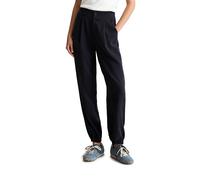 Chinohose MARC O'POLO DENIM "aus LENZING™ Lyocell", Damen, Gr. XXL, Normalgrößen, blau depths, Obermaterial: 100% Lyocell, unifarben, relaxed fit knöchelfrei, Hosen Chinohose (43147411-XXL) blau depth