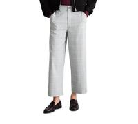 Chinohose MARC O'POLO DENIM "aus Polyester-Viskose-Stretch", Damen, Gr. S, Normalgrößen, grau (light grau), Obermaterial: 69% Polyester, 29% Viskose, 2% Elasthan, kariert, regular fit knöchelfrei, Hos