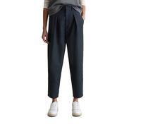 Chinohose MARC O'POLO DENIM "aus recyceltem Polyester mit Viskose", Damen, Gr. L, Normalgrößen, blau depths, Twill, Obermaterial: 65% Polyester, 35% Viskose, unifarben, gerade, unten schmal knöchelfre