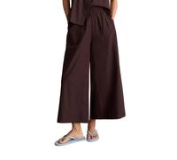 Chinohose MARC O'POLO DENIM "aus reiner Bio-Baumwolle", Damen, Gr. L, Normalgrößen, braun (burnt aubergine), Obermaterial: 100% Baumwolle, unifarben, weit knöchelfrei, Hosen Chinohose (26077129-L) bur