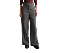 Chinohose MARC O'POLO DENIM "aus Viskose-Mit mit recyceltem Polyester", Damen, Gr. L, Normalgrößen, medium grau, Obermaterial: 65% Polyester, 32% Viskose, 3% Elasthan, gestreift, relaxed fit normal, H