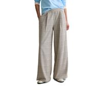 Chinohose MARC O'POLO DENIM "mit recyceltem Polyester", Damen, Gr. XS, Normalgrößen, sanftes weiß, Obermaterial: 65% Polyester, 33% Viskose, 2% Elasthan, kariert, regular fit lang, Hosen Chinohose (81