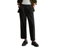 Chinohose MARC O'POLO DENIM "mit recyceltem Polyester und Viskose", Damen, Gr. L, Normalgrößen, schwarz, Obermaterial: 63% Polyester, 34% Viskose, 3% Elasthan, unifarben, gerade, unten schmal kurz, Ho