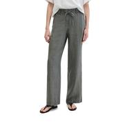 Chinohose MARC O'POLO "mit elastischem Bund", Damen, Gr. 38, Normalgrößen, slate grau melange, Obermaterial: 100% Leinen. Futter: 100% Baumwolle, unifarben, relaxed fit normal, Hosen Chinohose (916755