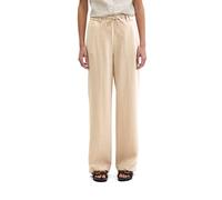Chinohose MARC O'POLO "mit elastischem Bund", Damen, Gr. 42, Normalgrößen, sandpaper, Obermaterial: 100% Leinen. Futter: 100% Baumwolle, unifarben, loose fit normal, Hosen Chinohose (53270843-42) sand