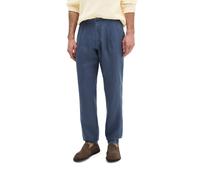 Chinohose MARC O'POLO "mit elastischem Bund", Herren, Gr. 36, Länge 32, faded blau, Obermaterial: 100% Leinen, unifarben, normal, Hosen Chinohose (48413931-36) faded blau