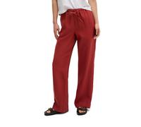 Chinohose MARC O'POLO "mit elastischem Tunnelzug-Bund", Damen, Gr. 38, Normalgrößen, tall poppy, Obermaterial: 100% Leinen; Futter: 100% Baumwolle, unifarben, regular fit normal, Hosen Chinohose (5572