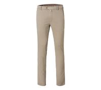 Chinos MEYER "Bonn 2-8555", Herren, Gr. 58, Normalgrößen, beige, 97% Baumwolle, 3% Elasthan, unifarben, regular fit lang, Hosen, in Pima-Satin (55065360-58) beige