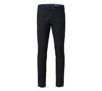 Chinohose MEYER "Dublin 9-3009", Herren, Gr. 27, N + K Gr, blau (marine), Obermaterial: 96% Baumwolle CO. 4% Elasthan EL., uni, regular fit, Hosen Chinohose, in hochelastischer moderner Micro Struktur