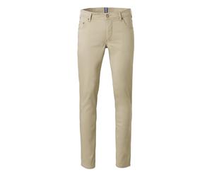 Chinohose MEYER "M5 Five 9-6106", Herren, Gr. W40/L32, Länge 32, beige, Obermaterial: 97% Baumwolle CO. 3% Elasthan EL., uni, regular fit, Hosen Chinohose (17334837-40) beige