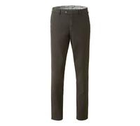 Chinohose MEYER "Roma 2-5628", Herren, Gr. 48, N-Gr, grün (oliv), Obermaterial: 98% Baumwolle CO. 2% Elasthan EL., uni, regular fit, Hosen Chinohose, raffiniert eingearbeitete Micro Structure (3167005