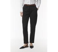 Chinohose mit Gürtel schwarz 36