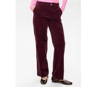 Chinohose NÜMPH "Nümph Trousers NUJOANNA", Damen, Gr. 40, Normalgrößen, winetasting, Obermaterial: 97% Baumwolle, 3% Elasthan, Hosen Chinohose (43171628-40)