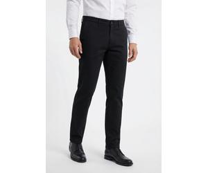 Chinohose OLYMP "HOUSTON", Herren, Gr. 32, Länge 30, schwarz (marine), Web, Obermaterial: 67% Baumwolle, 24% Lyocell, 7% Polyester, 2% Elasthan, unifarben, lang, Hosen Chinohose, modern fit (73080607-
