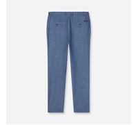 Chinohose OLYMP "Jogg Jersey Toronto", Damen, Gr. 34, Länge 34, blau, Jersey, Obermaterial: 50% Viskose, 45% Polyester, 5% Elasthan, meliert, unifarben, slim fit lang, Hosen Chinohose, slim fit, flexi