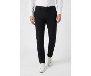 Chinohose OLYMP "Jogg Jersey Toronto", Herren, Gr. 36, Länge 34, schwarz, Jersey, Obermaterial: 50% Viskose, 45% Polyester, 5% Elasthan, unifarben, slim fit lang, Hosen Chinohose, slim fit, flexibler