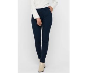 Chinohose ONLY "ONLPARIS REG CHINO PANT", Damen, Gr. 34, Länge 30, blau (navy blazer), Web, Obermaterial: 97% Baumwolle, 3% Elasthan, unifarben, lang, Hosen Chinohose, gepflegte Hose mit schmaler Bein