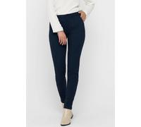 Chinohose ONLY "ONLPARIS REG CHINO PANT", Damen, Gr. 40, Länge 30, blau (navy blazer), Web, Obermaterial: 97% Baumwolle, 3% Elasthan, unifarben, lang, Hosen Chinohose, gepflegte Hose mit schmaler Bein