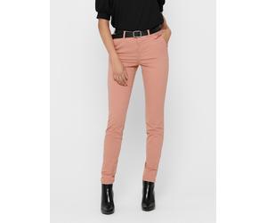 Chinohose ONLY "ONLPARIS REG CHINO PANT", Damen, Gr. 46XXXL, Länge 30, rosa (rose dawn), Web, Obermaterial: 97% Baumwolle, 3% Elasthan, unifarben, lang, Hosen Chinohose, gepflegte Hose mit schmaler Be
