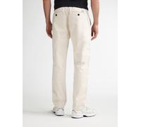 Chinohose PETROL INDUSTRIES "Men Non Denim Chino", Herren, Gr. L (40), N-Gr, seashell, Web, Obermaterial: 97% Baumwolle, 3% Elasthan, unifarben, gerade, unten schmal lang, Hosen Chinohose, mit Tunnelz