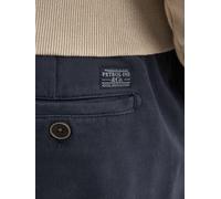 Chinohose PETROL INDUSTRIES "Men Non Denim Chino", Herren, Gr. XL (42), N-Gr, blau (navy blau), Web, Obermaterial: 97% Baumwolle, 3% Elasthan, unifarben, gerade, unten schmal lang, Hosen Chinohose, mi