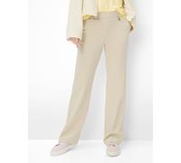 Chinohose RAPHAELA BY BRAX "Style DamenpulloverTH FLARED", Damen, Gr. 46, Normalgrößen, ecru, 53% Baumwolle, 38% Polyamid, 9% Elasthan, Hosen Chinohose (37435952-46) ecru