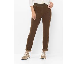 Chinohose RAPHAELA BY BRAX "Style PAMINA", Damen, Gr. 44K (22), Kurzgrößen, braun, Web, 46% Baumwolle, 39% Lyocell, 12% Elastomultiester, 3% Elasthan, Hosen Chinohose (92274453-22) braun