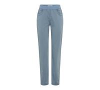 Chinohose RAPHAELA BY BRAX "Style PAMINA FUN", Damen, Gr. 42K (21), Kurzgrößen, graublau, Web, 86% Baumwolle, 10% Elastomultiester, 4% Elasthan, slim fit, Hosen Chinohose (48464713-21) graublau