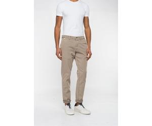 Chinohose REPLAY "Benni Regular Slim", Herren, Gr. 32, Länge 32, beige (sand), Web, Obermaterial: 91% Baumwolle, 6% Elastomultiester, 3% Elasthan, regular fit lang, Hosen Chinohose (74878757-32) sand