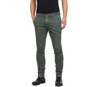 Chinohose REPLAY "ZEUMAR Hyperflex", Herren, Gr. 30, Länge 34, grün (khaki), Denim/Jeans, Obermaterial: 85% Baumwolle, 10% Polyester, 5% Elasthan, washed, slim fit normal, Hosen Chinohose, im Slim Fit