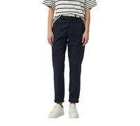 Chinohose S.OLIVER, Damen, Gr. 36, N-Gr, blau (navy), Web, Obermaterial: 98% Baumwolle, 2% Elasthan. Futter: 100% Baumwolle, unifarben, regular fit knöchellang, Hosen Chinohose, mit Gürtel (31729453-3
