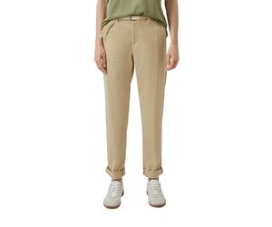 Chinohose S.OLIVER, Damen, Gr. 40, N-Gr, beige, Web, Obermaterial: 98% Baumwolle, 2% Elasthan. Futter: 100% Baumwolle, unifarben, regular fit knöchellang, Hosen Chinohose, mit Gürtel (94646010-40) bei