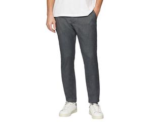 Chinohose S.OLIVER, Herren, Gr. 30, Länge 34, grau (anthrazit), Obermaterial: 65% Polyester, 17% Viskose, 16% Baumwolle, 2% sonstige Fasern, unifarben, regular fit knöchelfrei, Hosen Chinohose, mit We