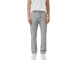 Chinohose S.OLIVER, Herren, Gr. 33, Länge 32, grau, Web, Obermaterial: 98% Baumwolle, 2% Elasthan, unifarben, normal lang, Hosen Chinohose, mit Stretch und elastichem Bund (43008950-33) grau